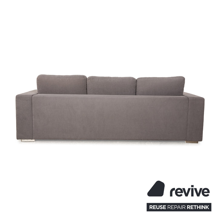 BoConcept Cenova Stoff Sofa Garnitur Grau Recamiere Links Ecksofa Hocker Couch