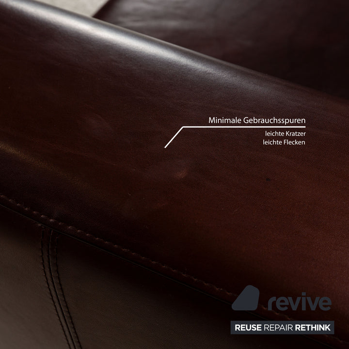 BoConcept Fargo Leder Viersitzer Dunkellila Sofa Couch