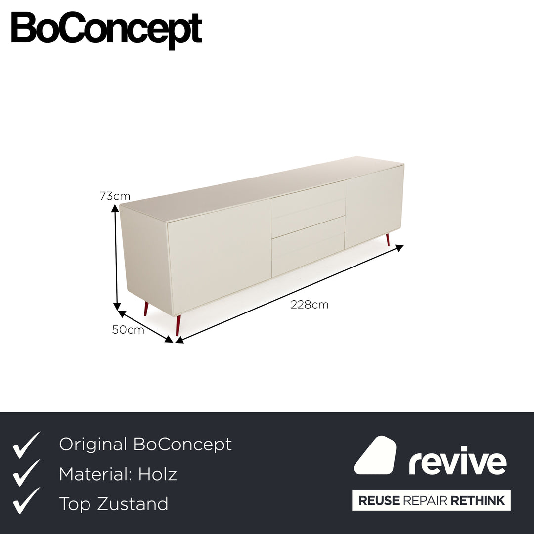 BoConcept Fermo Holz Sideboard Weiß Rot
