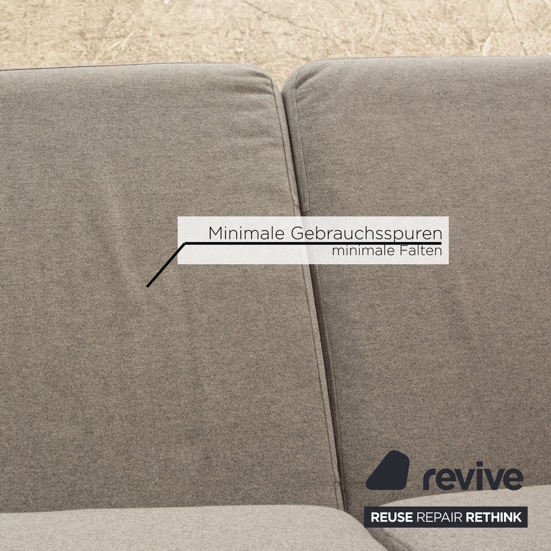 BoConcept Indivi Stoff Dreisitzer Grau Sofa Couch