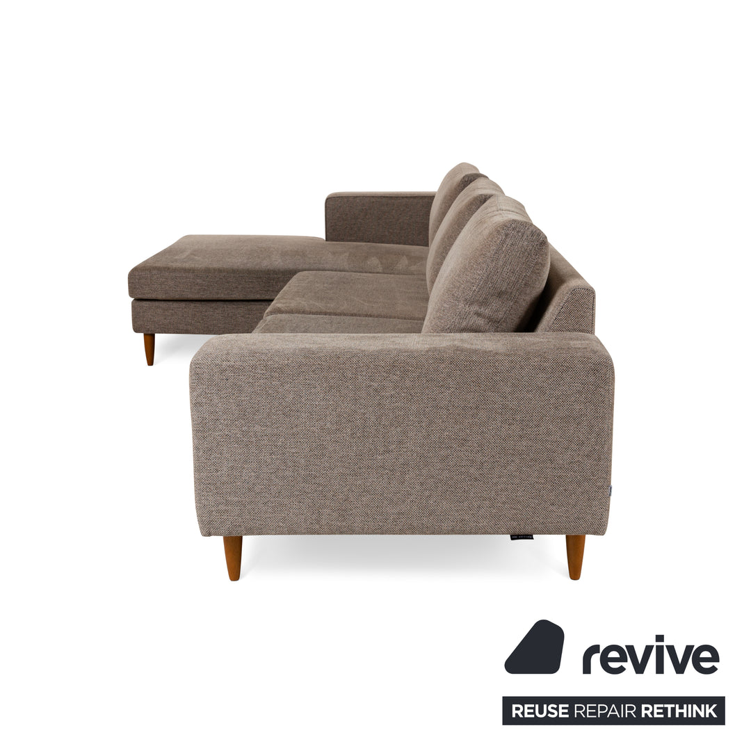 BoConcept Indivi Stoff Ecksofa Grau Beige Recamiere Links Sofa Couch