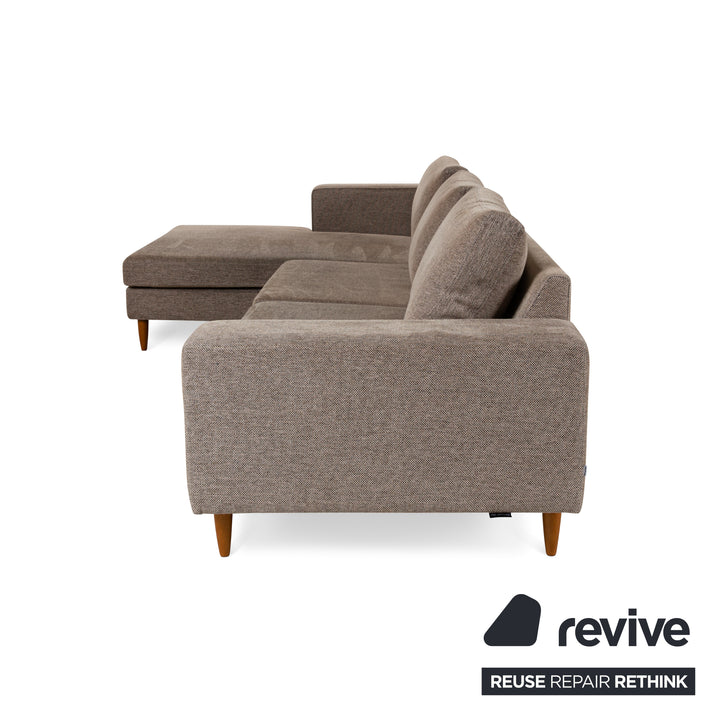 BoConcept Indivi Stoff Ecksofa Grau Beige Recamiere Links Sofa Couch