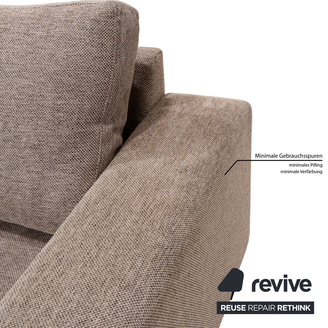 BoConcept Indivi Stoff Ecksofa Grau Beige Recamiere Links Sofa Couch