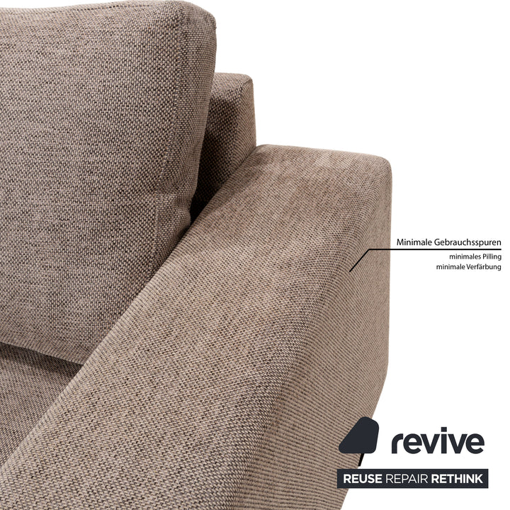BoConcept Indivi Stoff Ecksofa Grau Beige Recamiere Links Sofa Couch