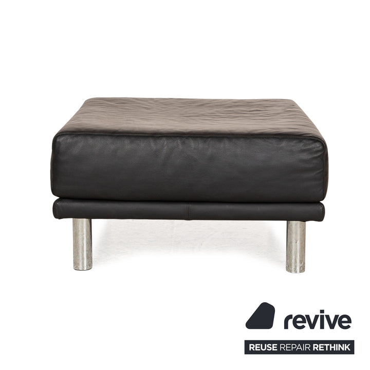 BoConcept Leder Hocker Schwarz