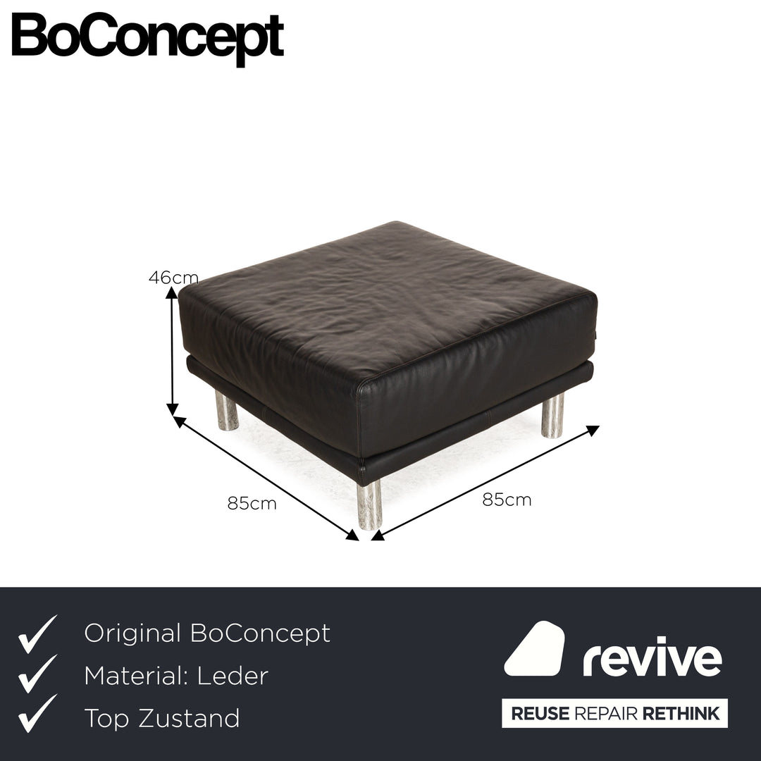 BoConcept Leder Hocker Schwarz