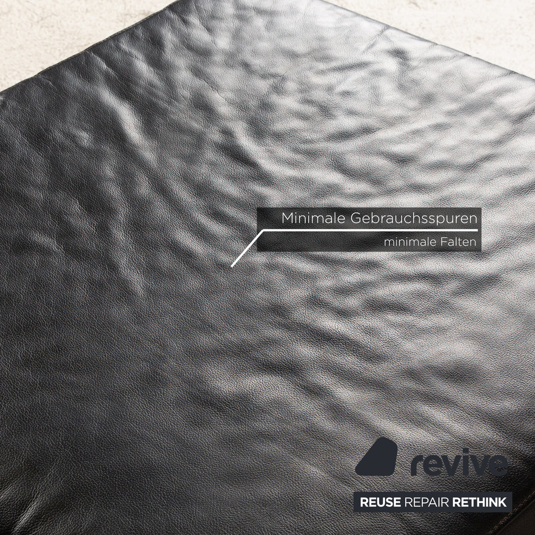 BoConcept Leder Hocker Schwarz