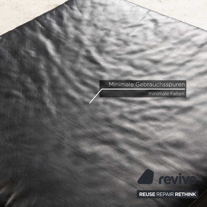 BoConcept Leder Hocker Schwarz