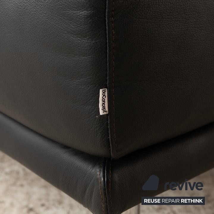 BoConcept Leder Hocker Schwarz