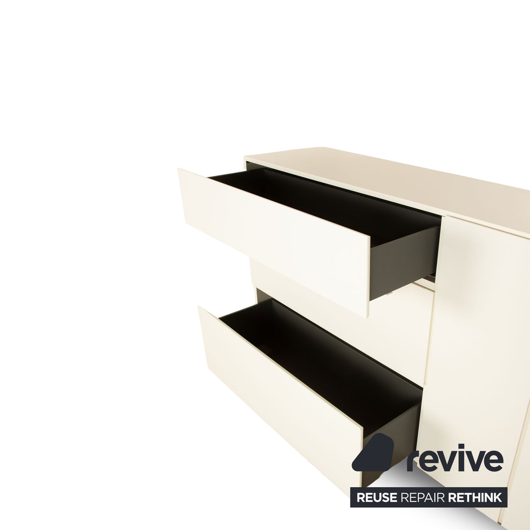 BoConcept Lugano Holz Sideboard Weiß Creme