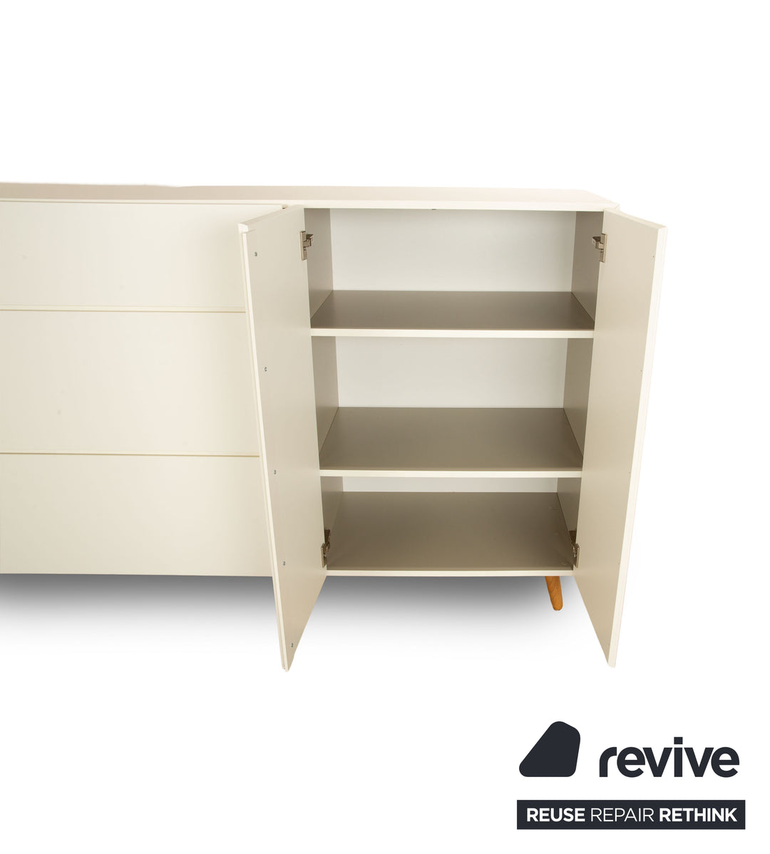 BoConcept Lugano Holz Sideboard Weiß Creme
