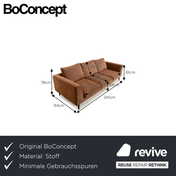 BoConcept Rhodos Stoff Dreisitzer Braun Sofa Couch