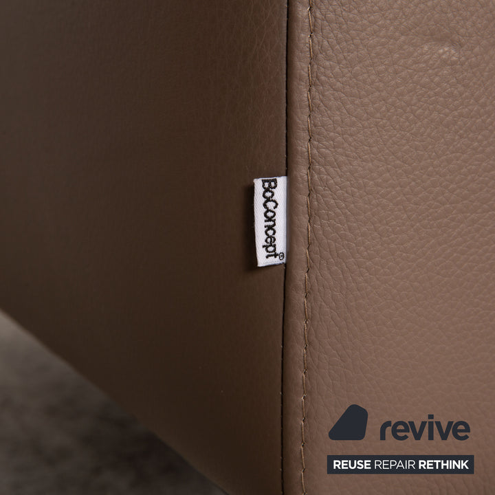 BoConcept Zürich Leder Zweisitzer Braun Taupe Sofa Couch Funktion