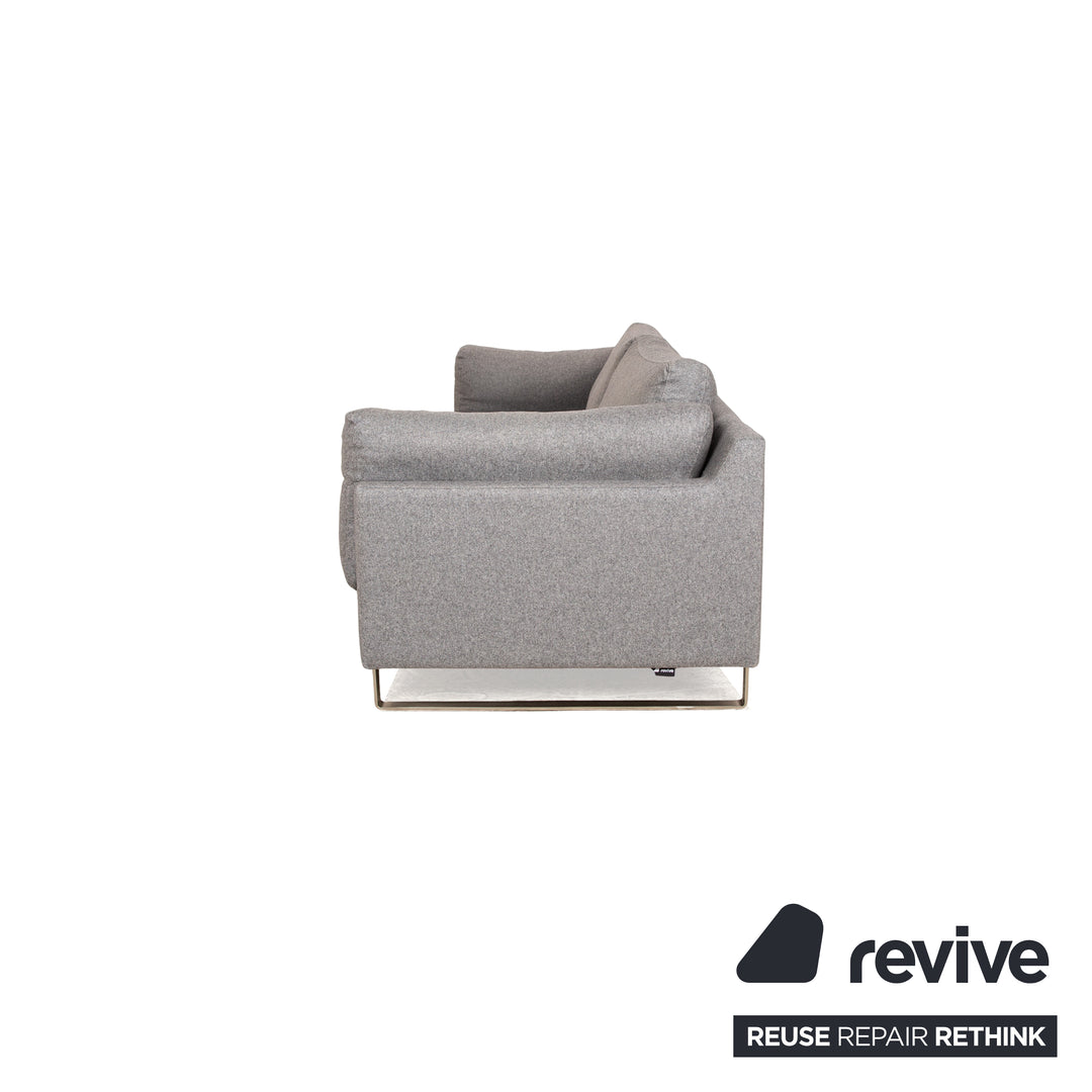 BoConcpet Indivi Stoff Dreisitzer Grau Sofa Couch
