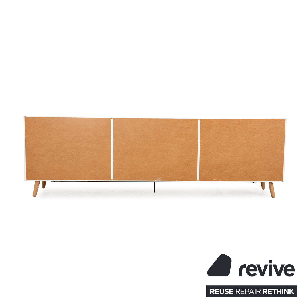 BoConcept Lugano Holz Sideboard Creme Weiß