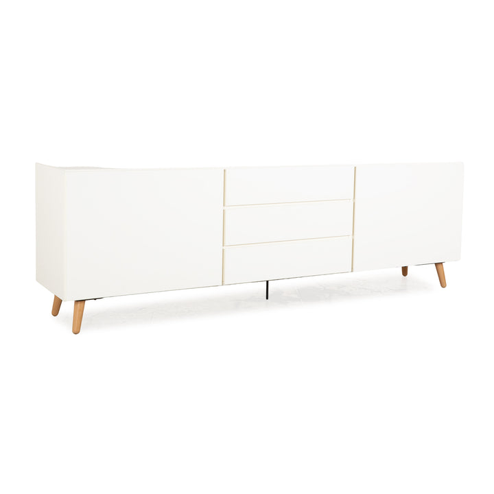 BoConcept Lugano Holz Sideboard Creme Weiß