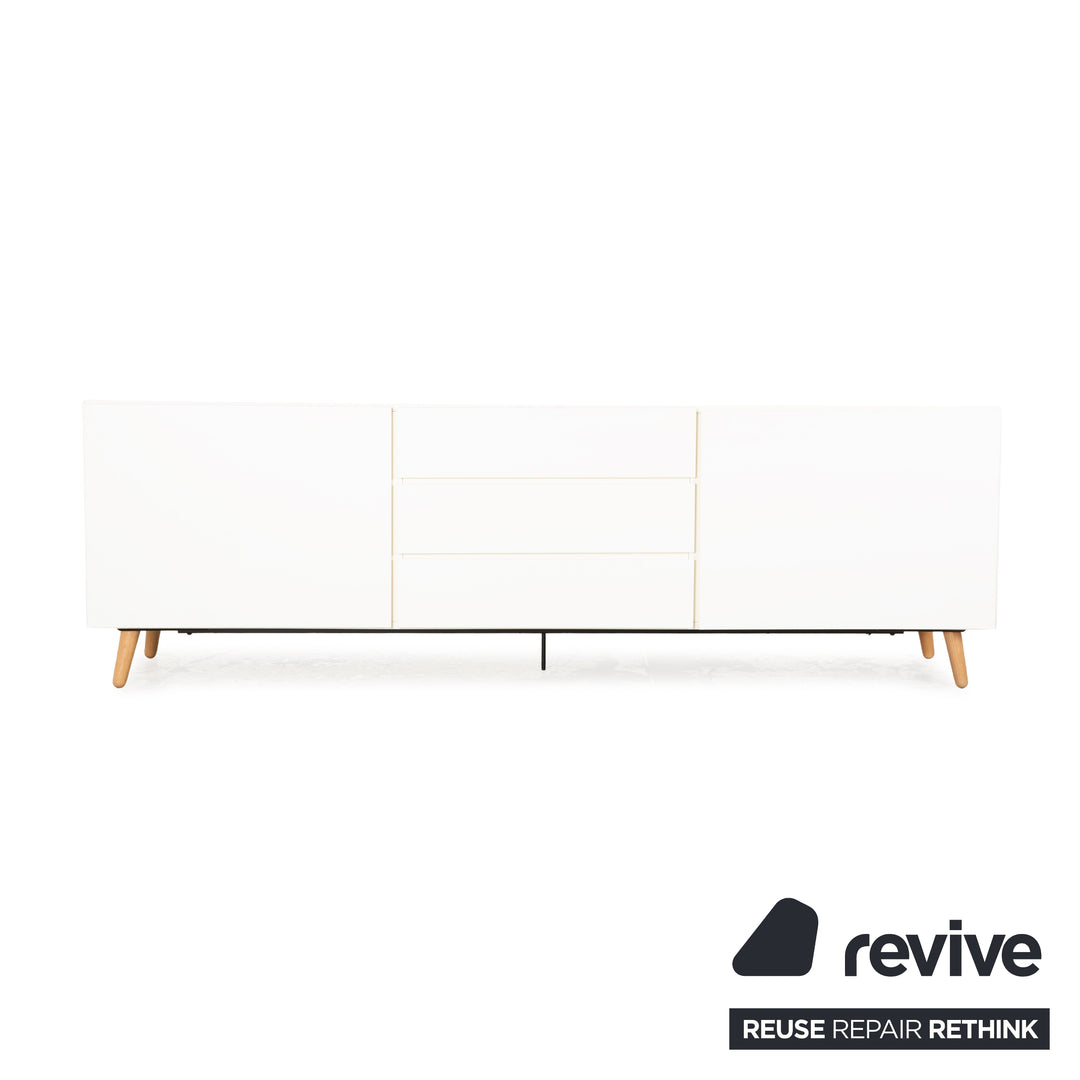 BoConcept Lugano Holz Sideboard Creme Weiß