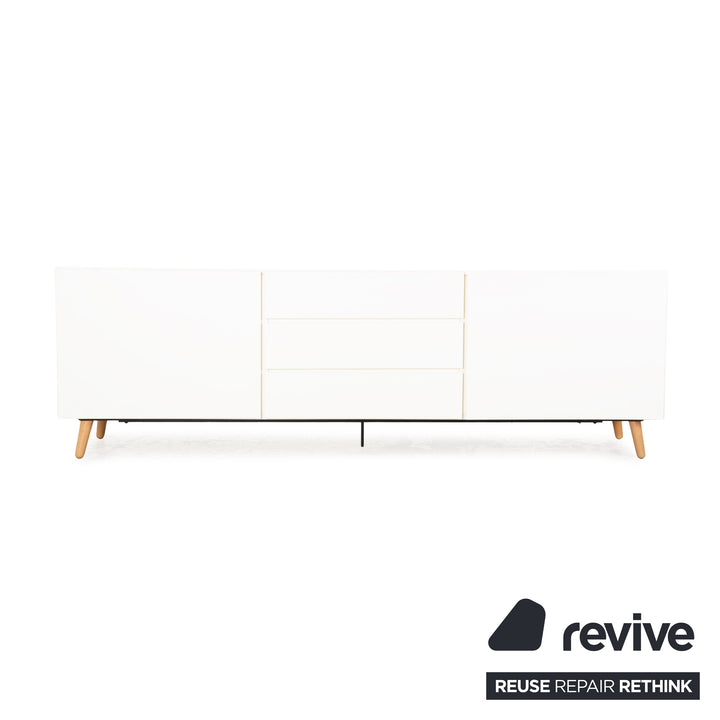 BoConcept Lugano Holz Sideboard Creme Weiß