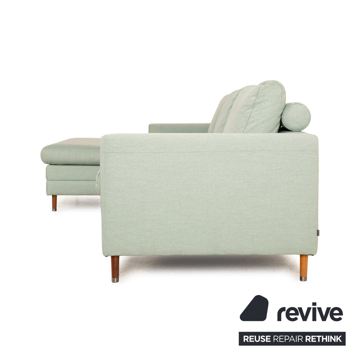 Bolia Scandinavia Stoff Ecksofa Grün Türkis Grau Recamiere Links Sofa Couch