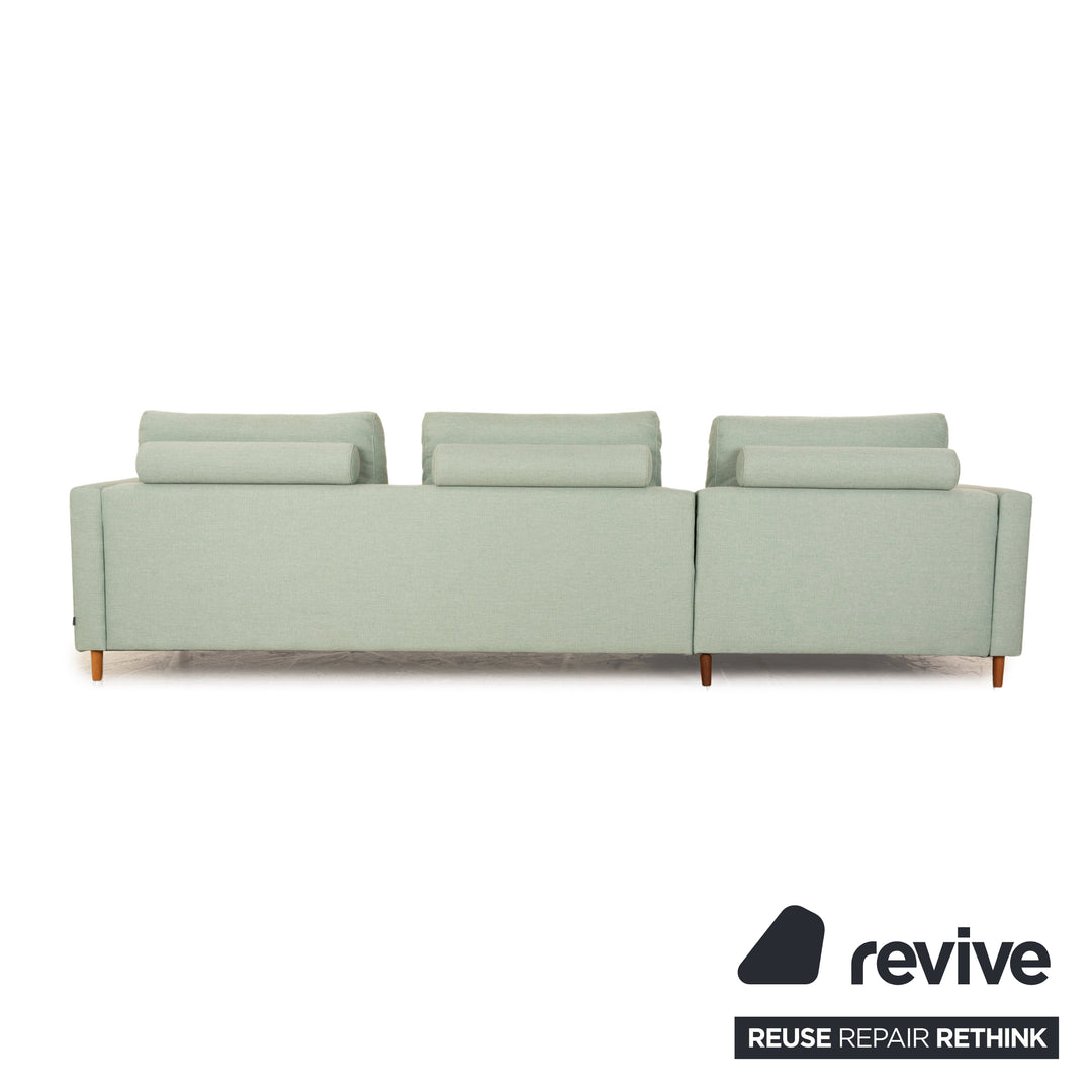 Bolia Scandinavia Stoff Ecksofa Grün Türkis Grau Recamiere Links Sofa Couch