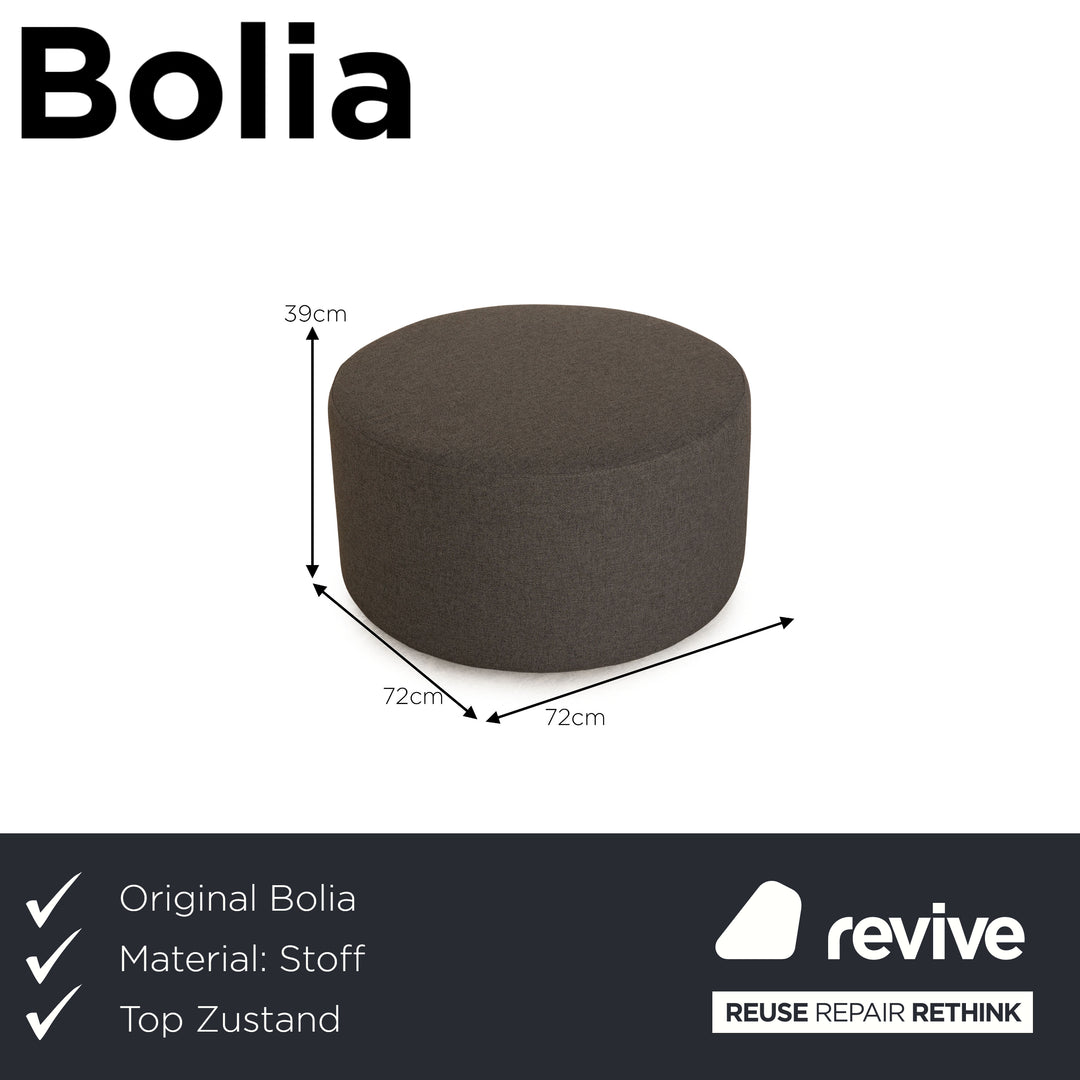 Bolia Sepia Stoff Hocker Grau