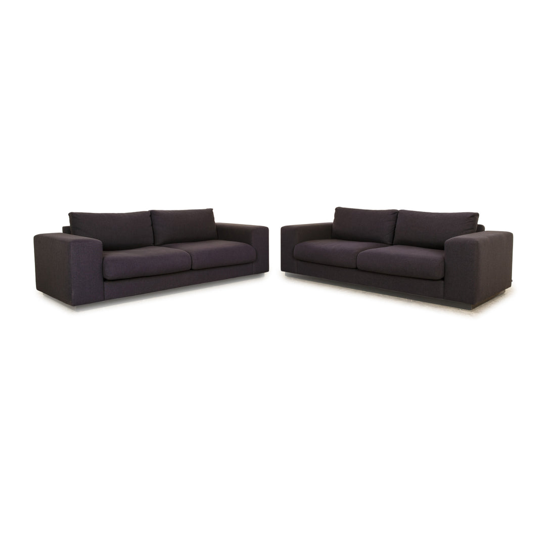 Bolia Sepia Stoff Zweisitzer Dunkelblau Grau Sofa Couch