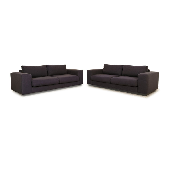 Bolia Sepia Stoff Zweisitzer Dunkelblau Grau Sofa Couch