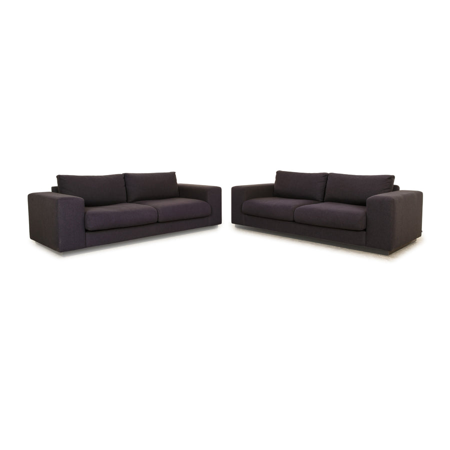 Bolia Sepia Stoff Zweisitzer Dunkelblau Grau Sofa Couch