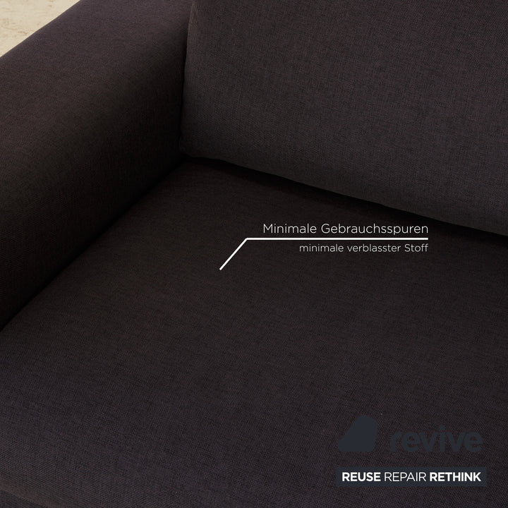 Bolia Sepia Stoff Zweisitzer Dunkelblau Grau Sofa Couch