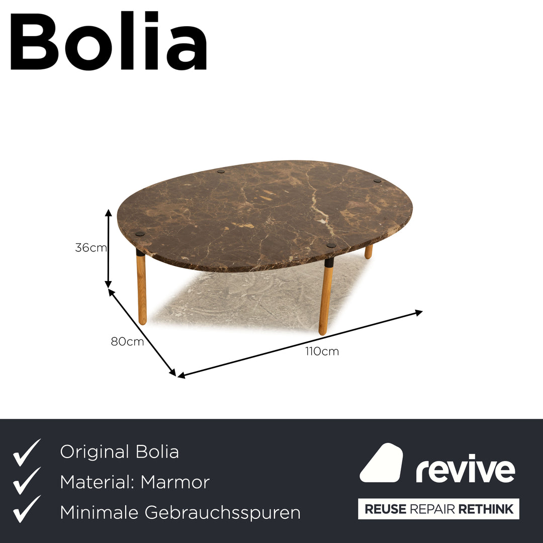 Bolia TUK Marmor Couchtisch Dunkelbraun Large