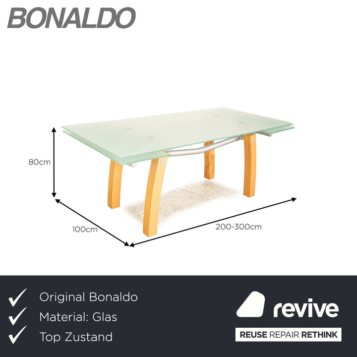 Bonaldo Blitz Glas Esstisch Ausziehfunktion 200/300 x 80 x 100 cm