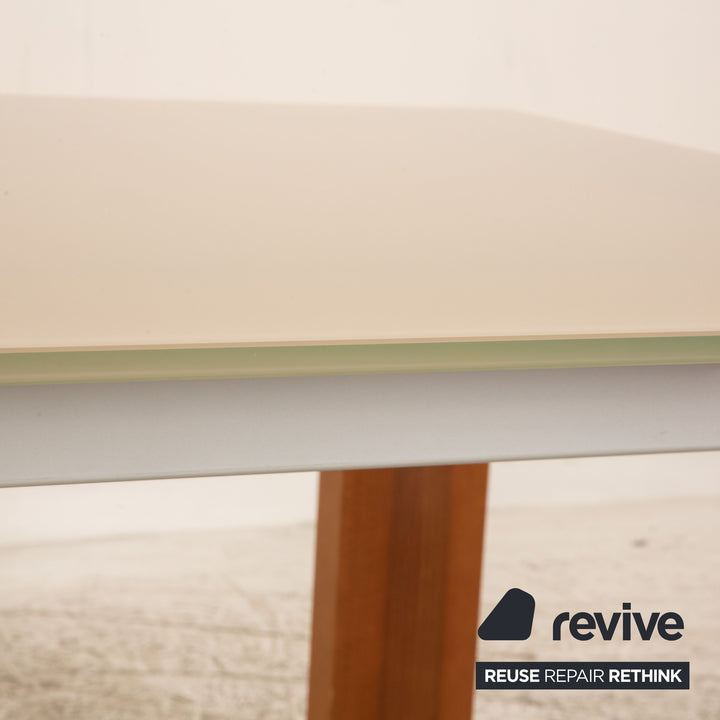 Bonaldo Glas Esstisch Beige Esszimmer 180 x 90 cm
