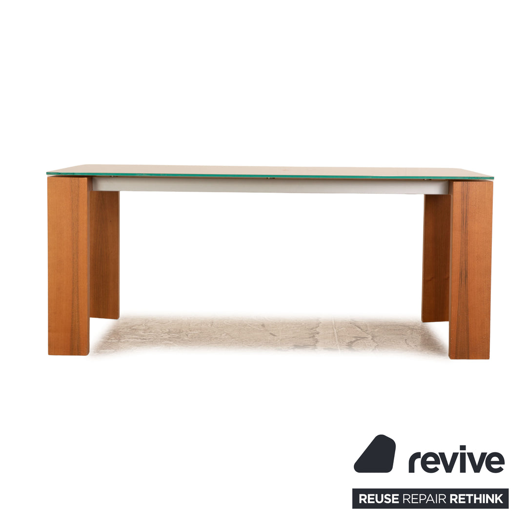 Bonaldo Glas Esstisch Beige Esszimmer 180 x 90 cm