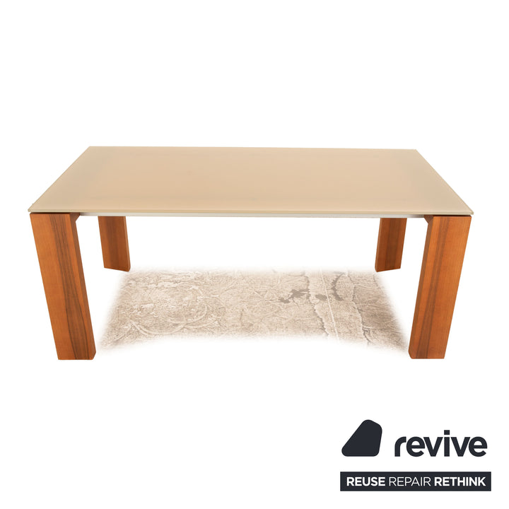 Bonaldo Glas Esstisch Beige Esszimmer 180 x 90 cm
