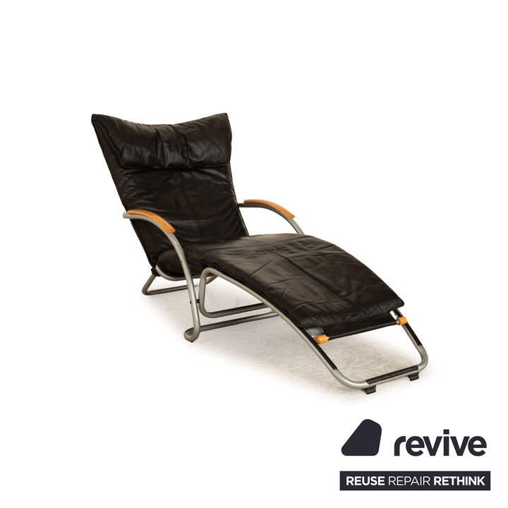Bonaldo Swing Plus Leder Sessel Schwarz manuelle Funktion