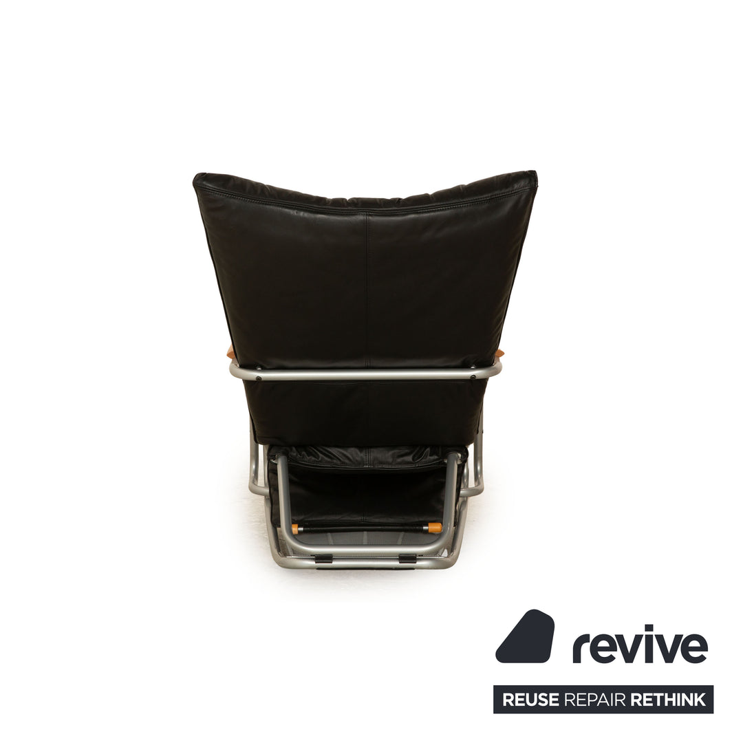 Bonaldo Swing Plus Leder Sessel Schwarz manuelle Funktion
