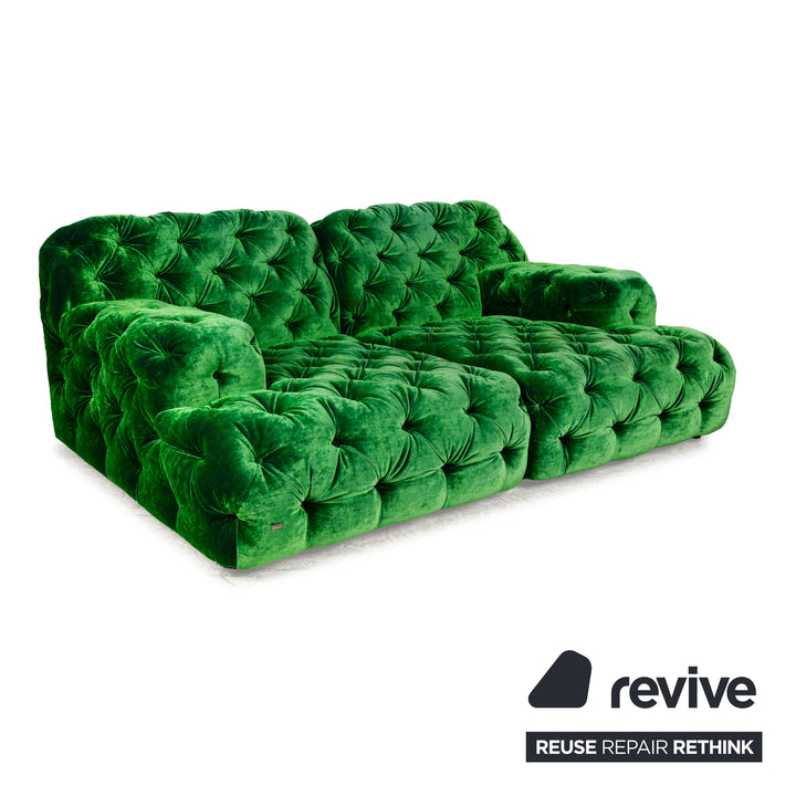 Bretz Cocoa Island Stoff Zweisitzer Grün Samt	Sofa Couch