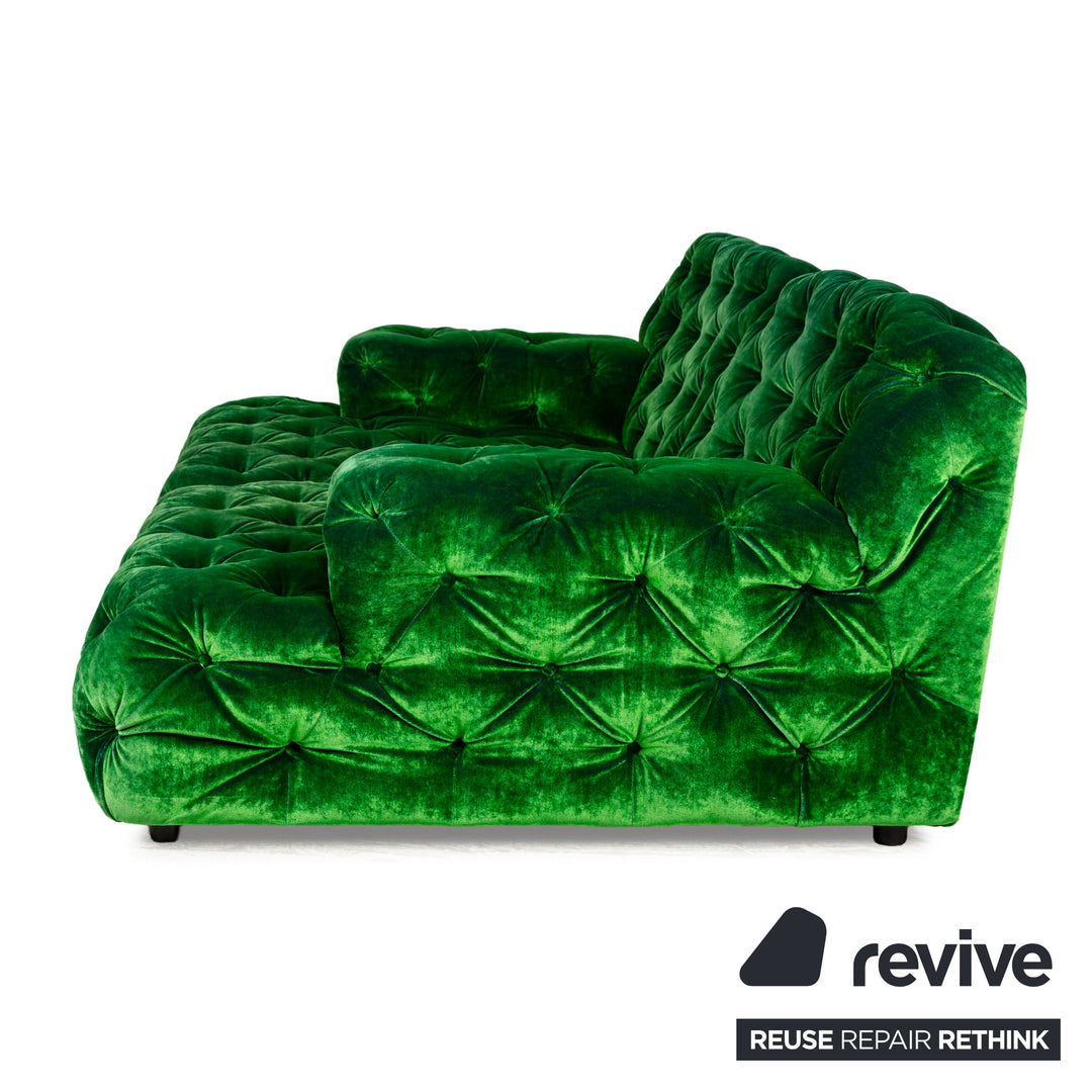 Bretz Cocoa Island Stoff Zweisitzer Grün Samt	Sofa Couch
