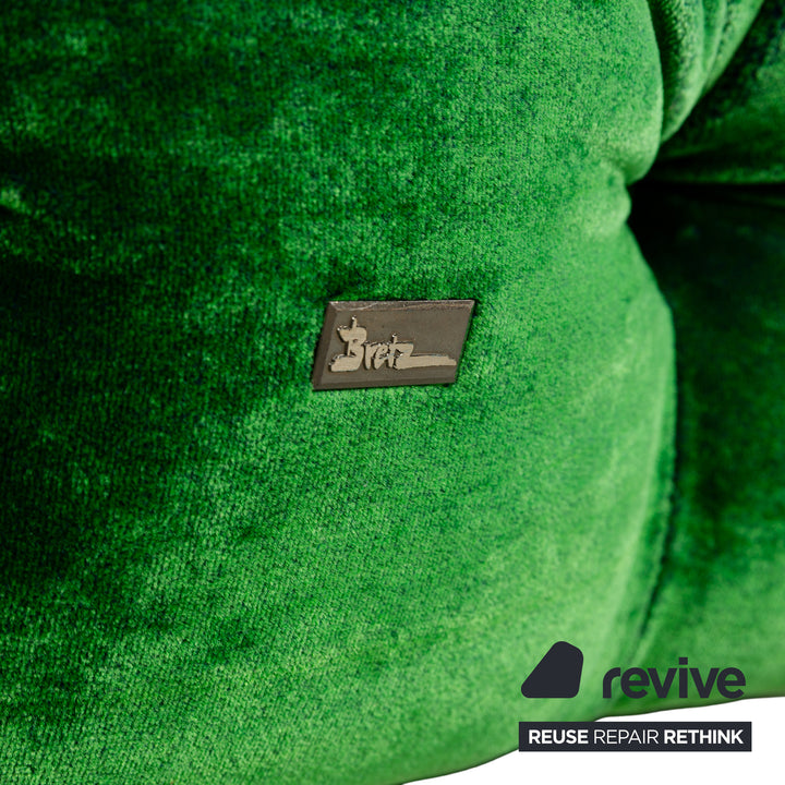 Bretz Cocoa Island Stoff Zweisitzer Grün Samt	Sofa Couch
