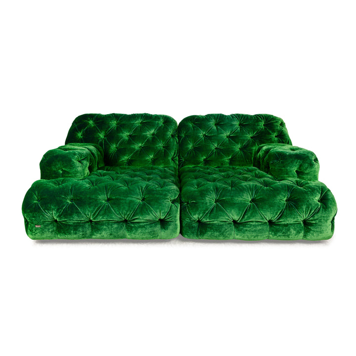 Bretz Cocoa Island Stoff Zweisitzer Grün Samt	Sofa Couch