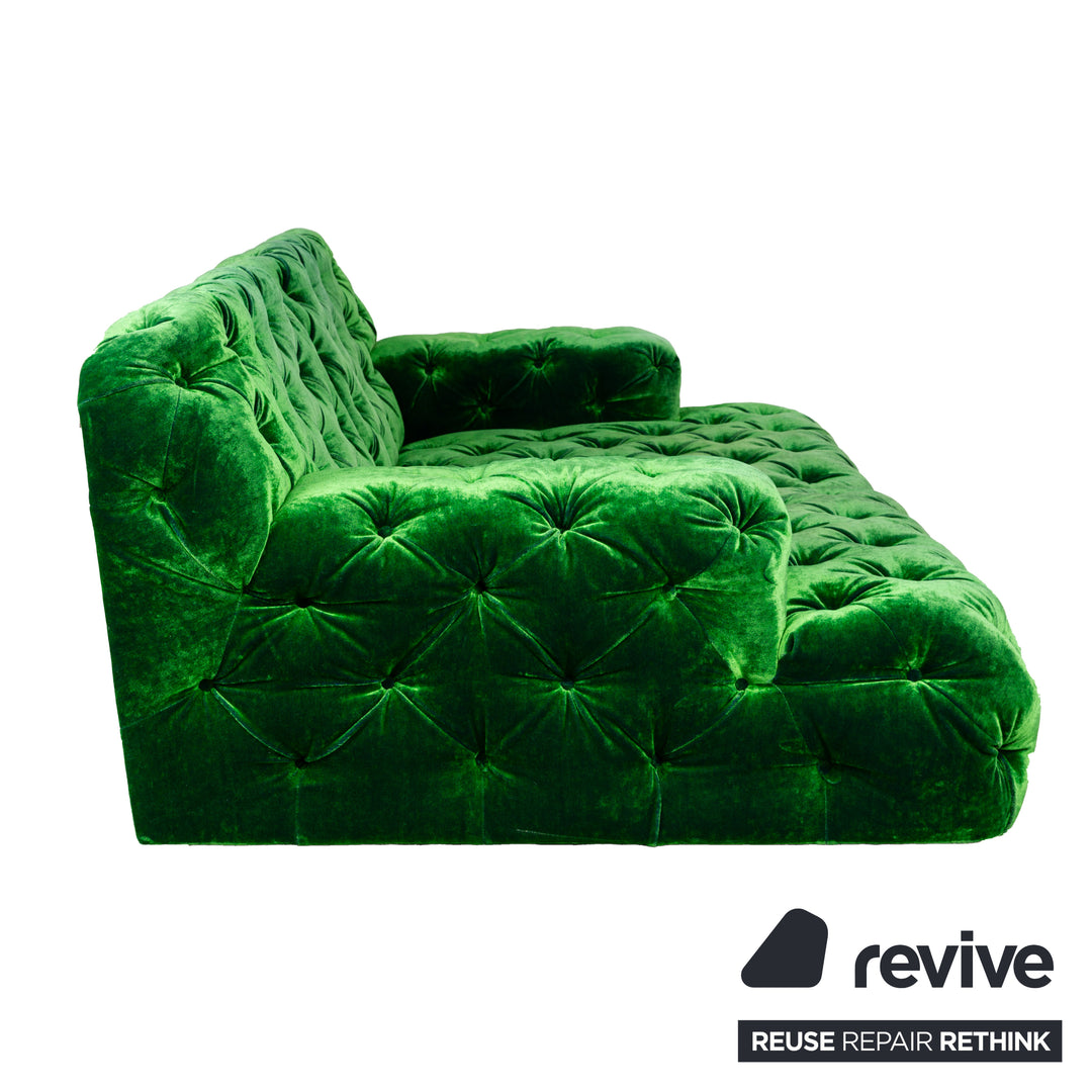 Bretz Cocoa Island Stoff Zweisitzer Grün Samt	Sofa Couch