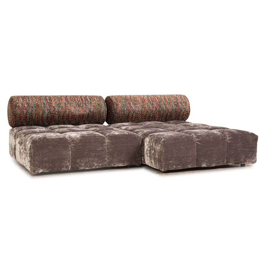 Bretz Ed Stoff Ecksofa Grau Sofa Couch Ausstellungsstück Recamiere Links Rechts