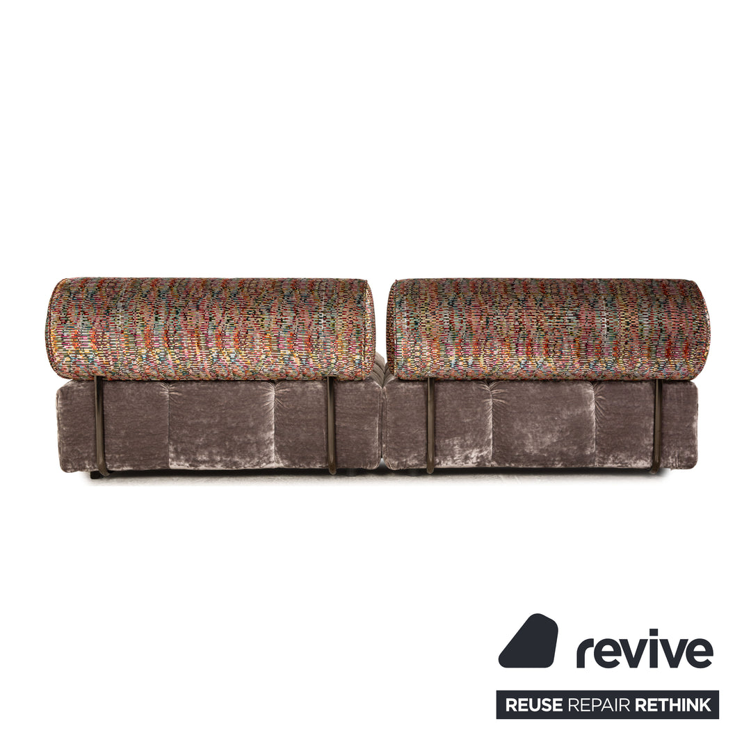 Bretz Ed Stoff Ecksofa Grau Sofa Couch Ausstellungsstück Recamiere Links Rechts