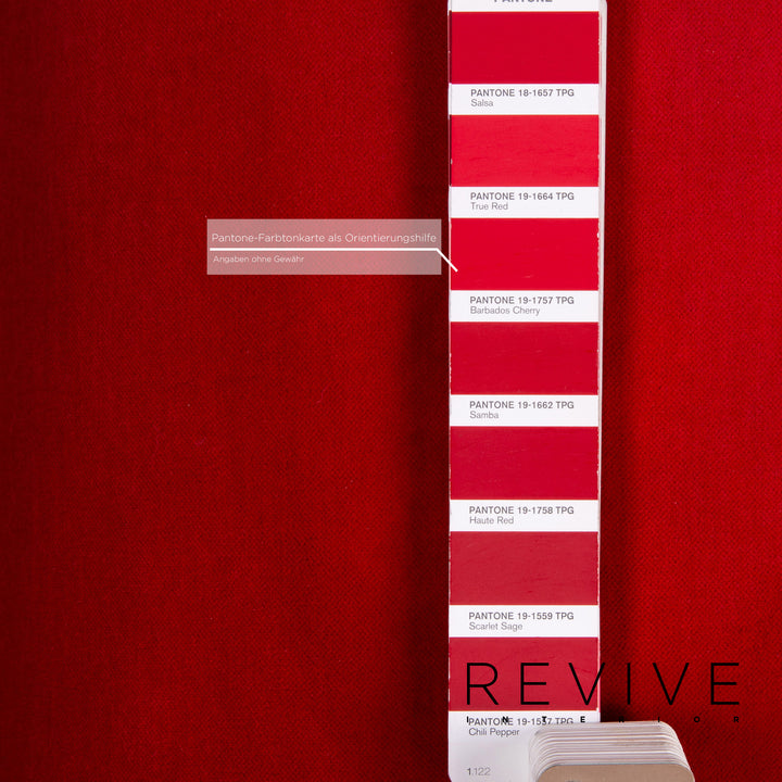 Bretz Gaudi Samt Stoff Hocker Rot Ottoman #14262