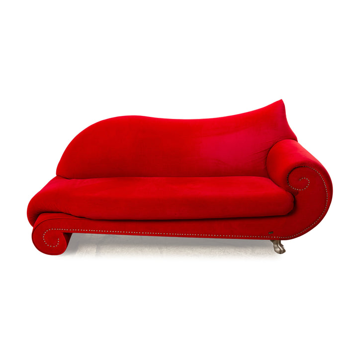 Bretz Gaudi Samt Stoff Sofa Rot Dreisitzer Couch