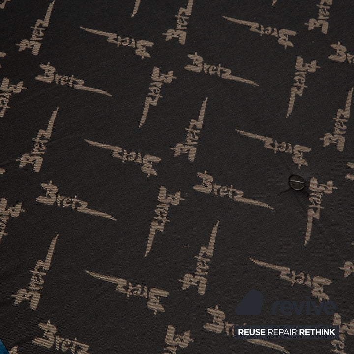 Bretz Gaudi fabric three seater blue manual function sofa bed