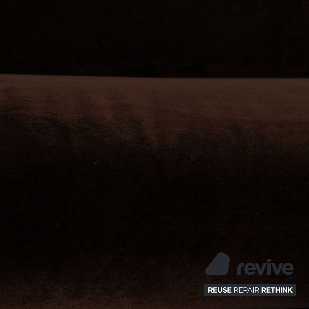 Bretz Gaudi Fabric Three Seater Brown Sofa Couch