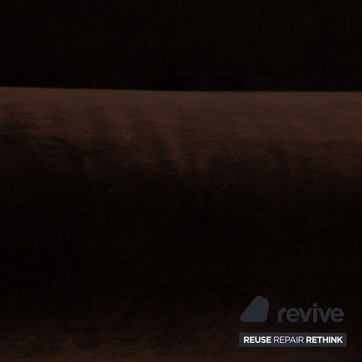 Bretz Gaudi Fabric Three Seater Brown Sofa Couch