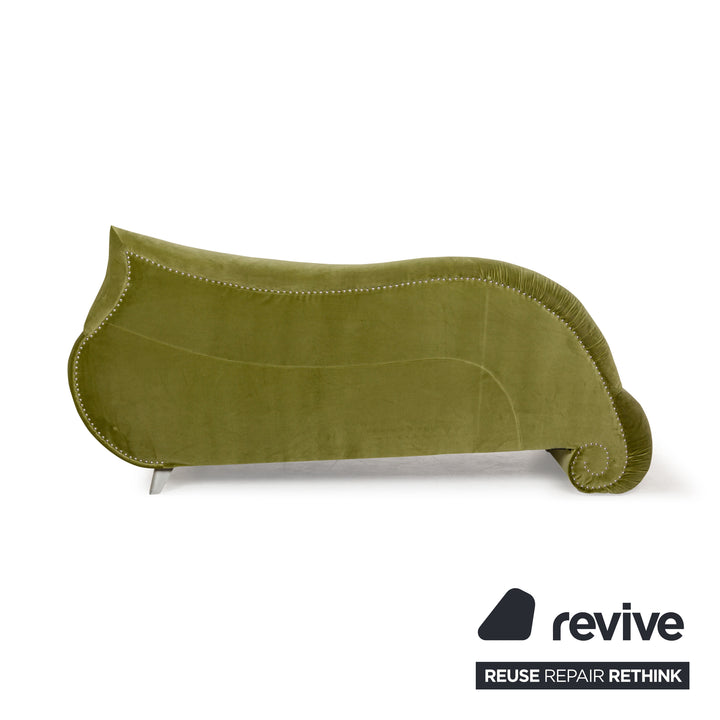 Bretz Gaudi Fabric Three-Seater Green Sofa Couch
