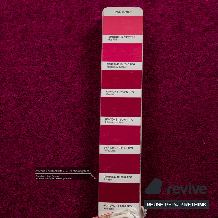 Bretz Gaudi Fabric Three Seater Red Sofa Couch